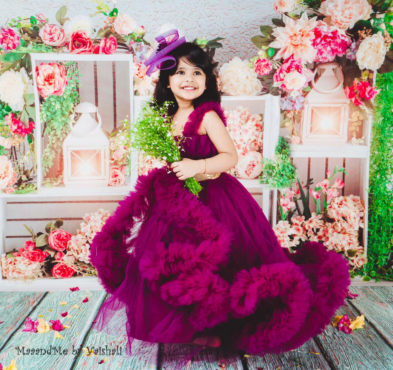 Buy Pink Floral Dress Online in India | Girls Party Wear Online in India –  www.liandli.in